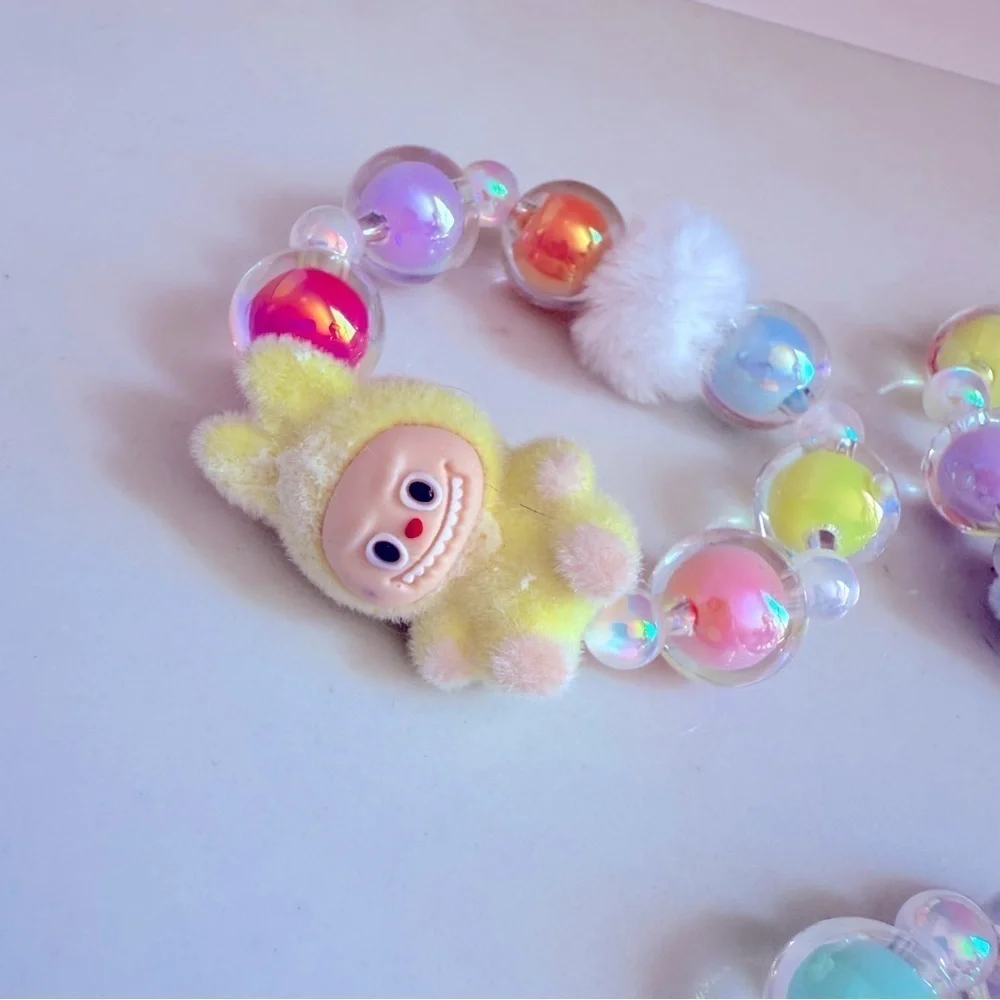 NWOT 1 Handmade Labubu Colorful Beaded Bracelets for Kids